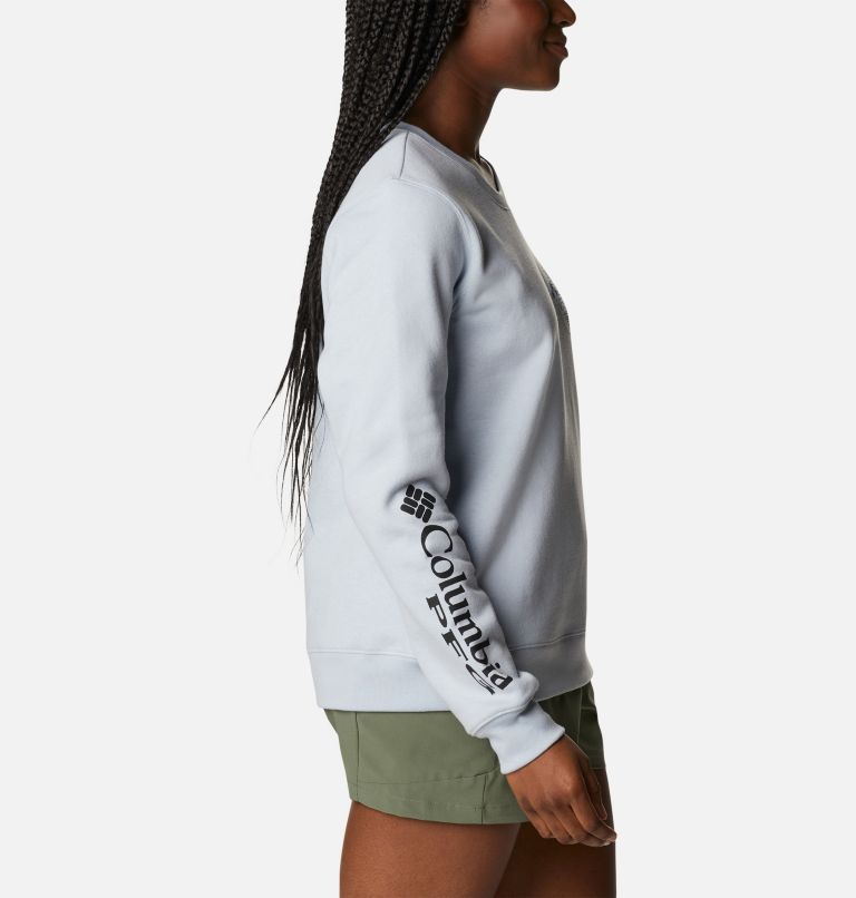 Thumbnail: Women's PFG Slack Water Crew Sweatshirt, Color: Cirrus Grey, Fight Club, image 3