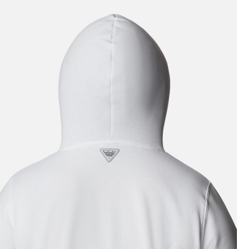 Thumbnail: Women's Slack Water Graphic Hoodie - Plus Size, Color: White, Electric Turquoise, image 5