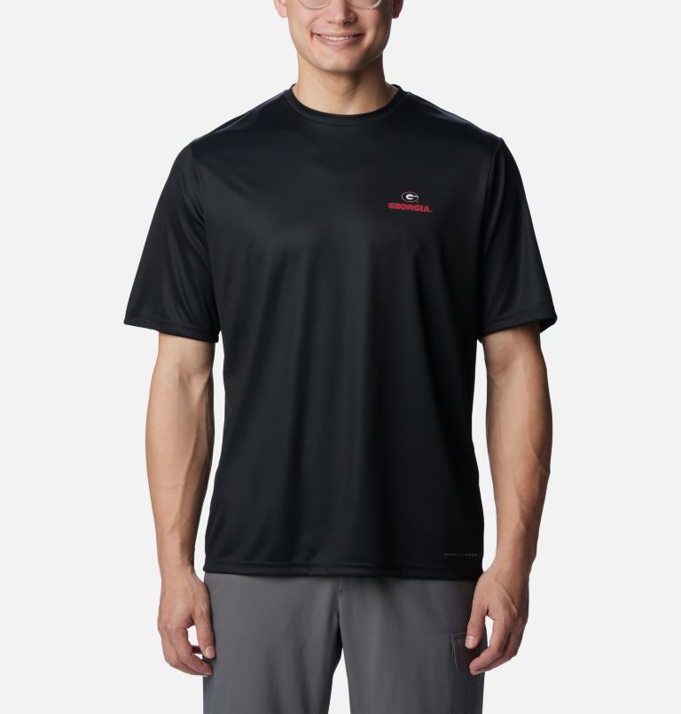 Men's Collegiate PFG Terminal Tackle Short Sleeve Shirt - Georgia, Color: UGA - Black, image 1
