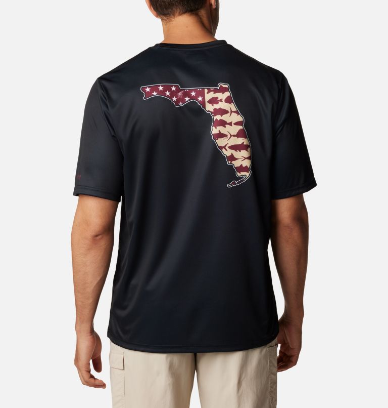 Thumbnail: Men's Collegiate PFG Terminal Tackle Short Sleeve Shirt - Florida State, Color: FSU - Black, image 2