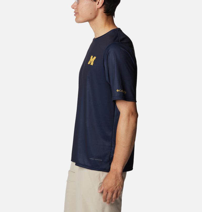 Men's Collegiate PFG Terminal Tackle Short Sleeve Shirt - Michigan, Color: UM - Collegiate Navy, image 3