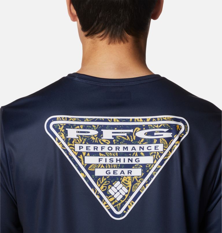 Men's Collegiate PFG Terminal Tackle Short Sleeve Shirt - Michigan, Color: UM - Collegiate Navy, image 5