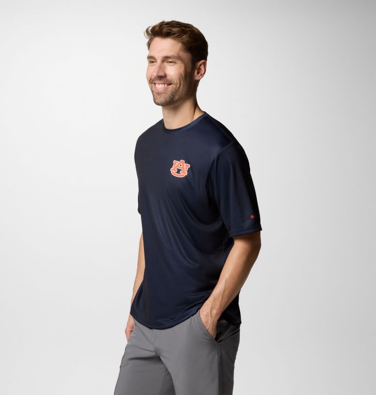 Men's Collegiate PFG Terminal Tackle Short Sleeve Shirt - Auburn, Color: AUB - Collegiate Navy, image 4