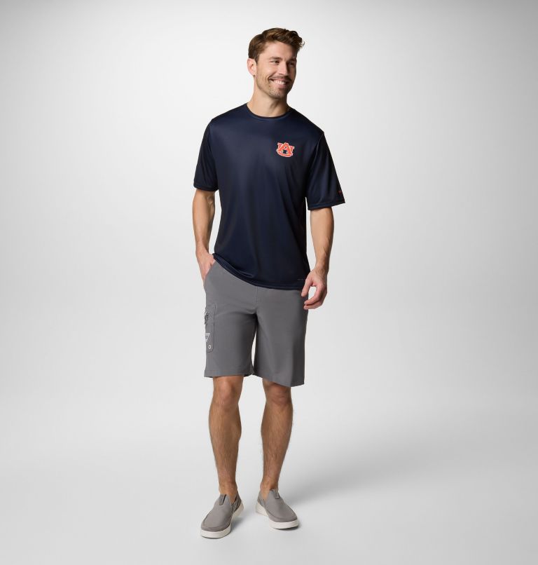 Men's Collegiate PFG Terminal Tackle Short Sleeve Shirt - Auburn, Color: AUB - Collegiate Navy, image 2