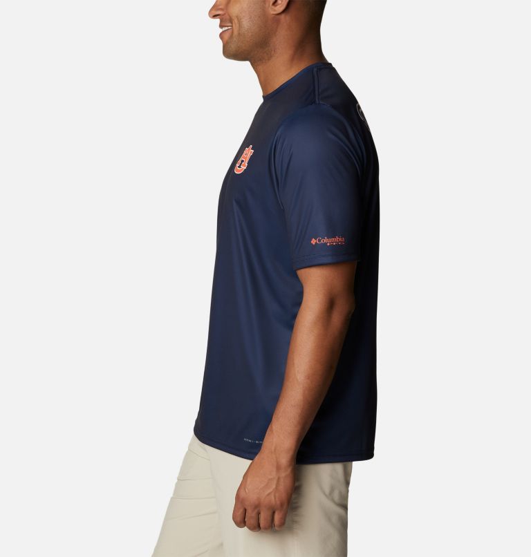 Men's Collegiate PFG Terminal Tackle Short Sleeve Shirt - Auburn, Color: AUB - Collegiate Navy, image 3