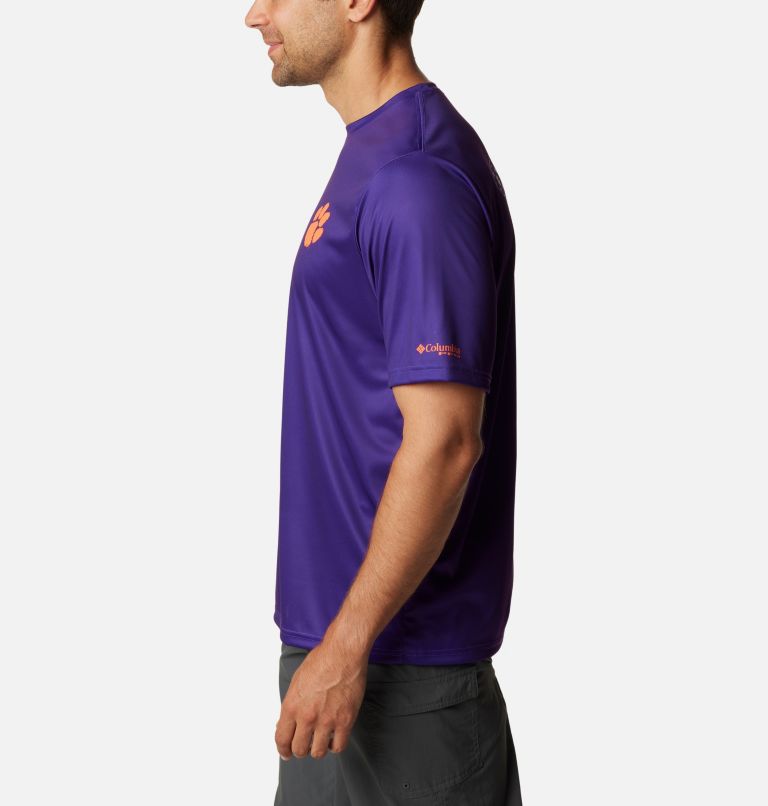Men's Collegiate PFG Terminal Tackle Short Sleeve Shirt - Clemson, Color: CLE - Vivid Purple, image 3
