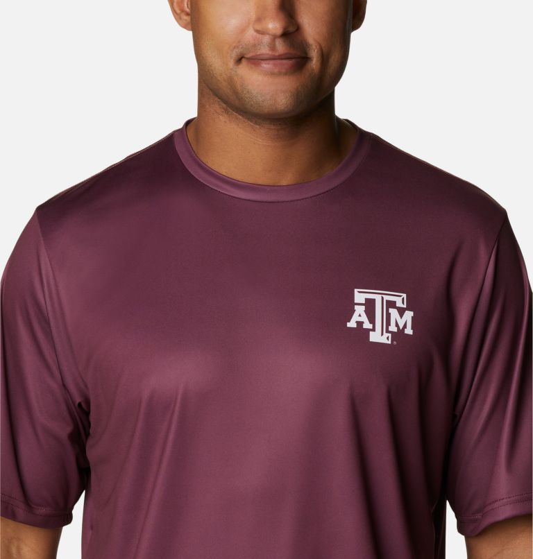 Thumbnail: Men's Collegiate PFG Terminal Tackle Short Sleeve Shirt - Texas A&M, Color: TAM - Deep Maroon, image 4