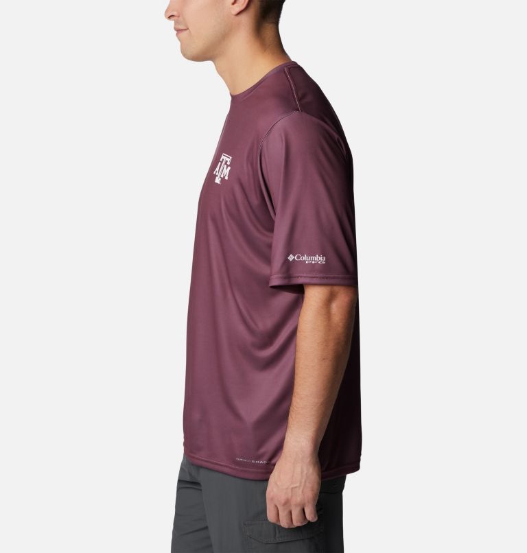 Men's Collegiate PFG Terminal Tackle Short Sleeve Shirt - Texas A&M, Color: TAM - Deep Maroon, image 3
