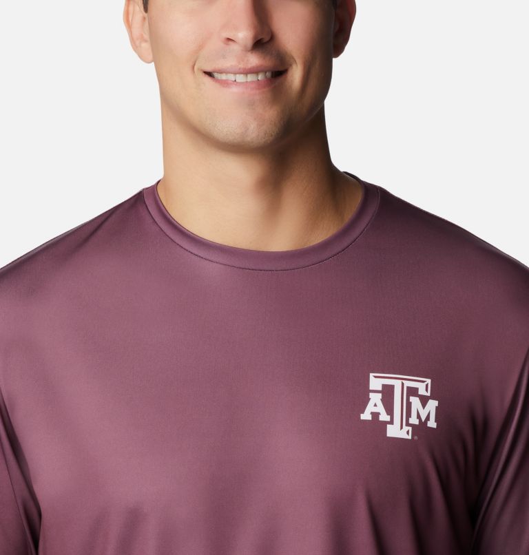 Men's Collegiate PFG Terminal Tackle Short Sleeve Shirt - Texas A&M, Color: TAM - Deep Maroon, image 4