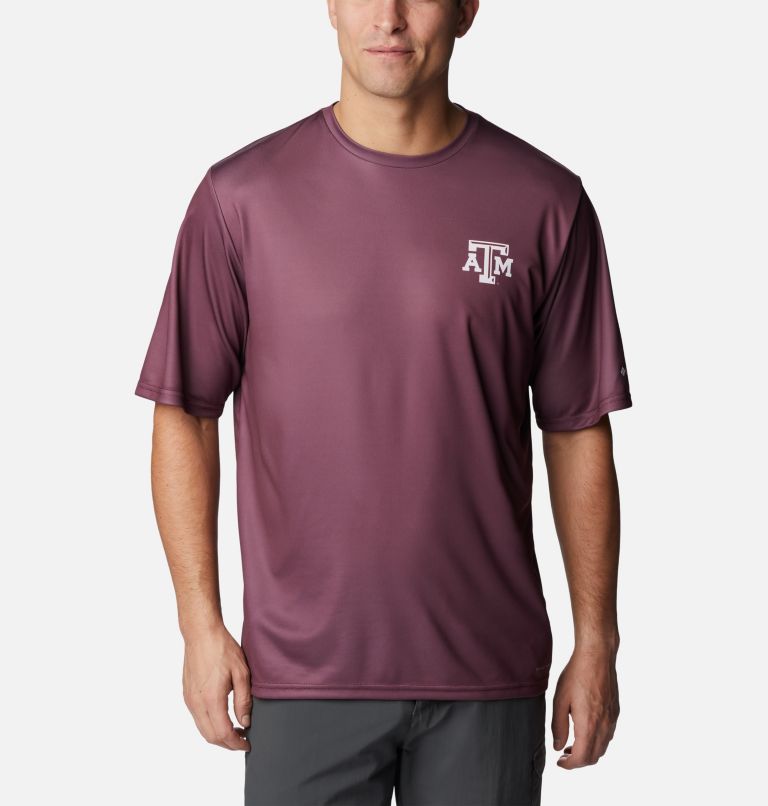 Men's Collegiate PFG Terminal Tackle Short Sleeve Shirt - Texas A&M, Color: TAM - Deep Maroon, image 1