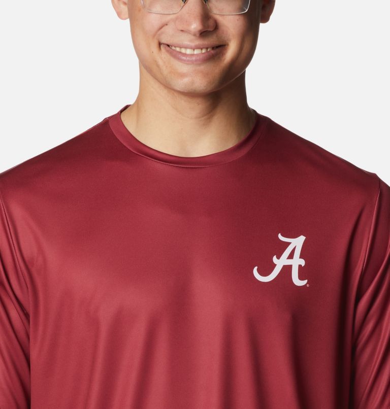 Thumbnail: Men's Collegiate PFG Terminal Tackle Short Sleeve Shirt - Alabama, Color: ALA - Red Velvet, image 4