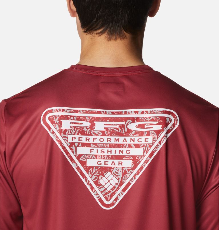 Men's Collegiate PFG Terminal Tackle Short Sleeve Shirt - Alabama, Color: ALA - Red Velvet, image 5