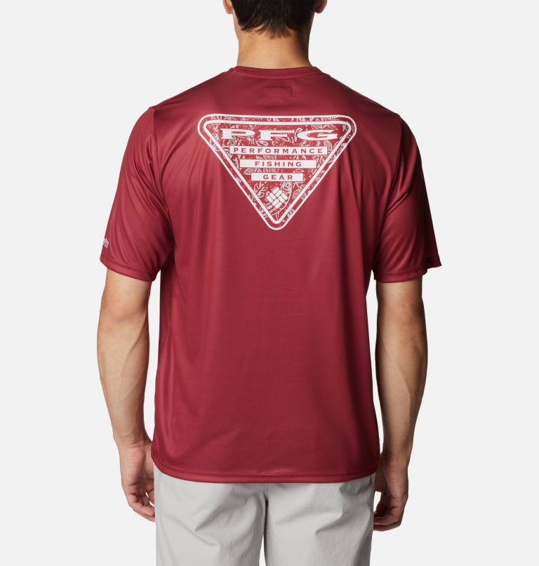 Thumbnail: Men's Collegiate PFG Terminal Tackle Short Sleeve Shirt - Alabama, Color: ALA - Red Velvet, image 2