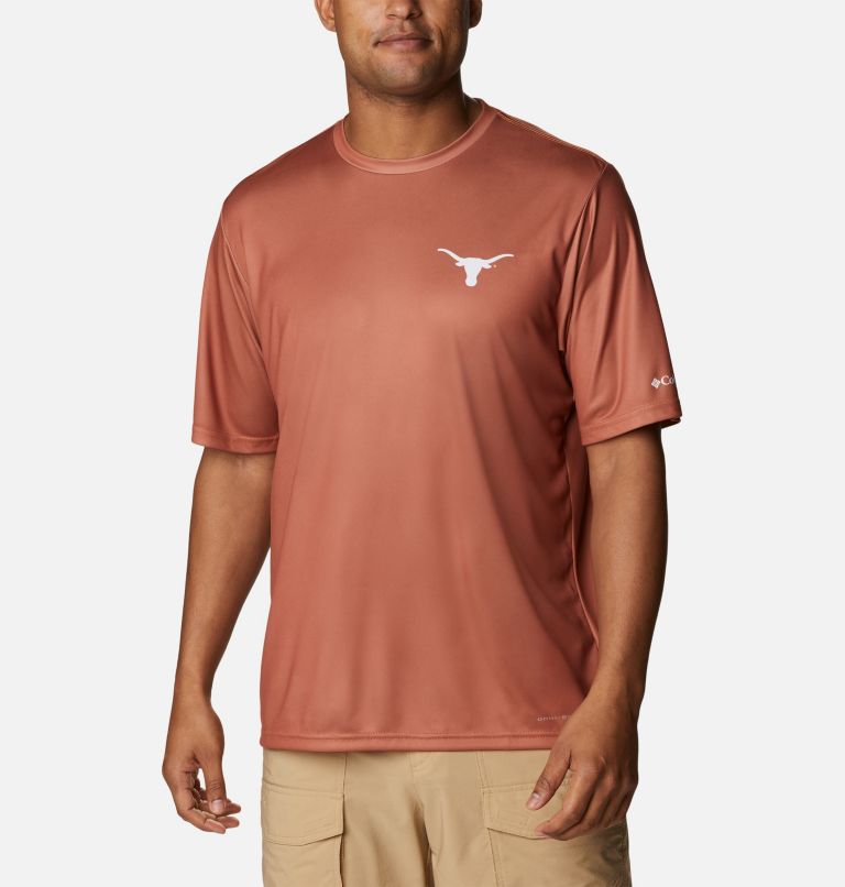 Men's Collegiate PFG Terminal Tackle Short Sleeve Shirt - Texas, Color: TEX - Cedar, image 1