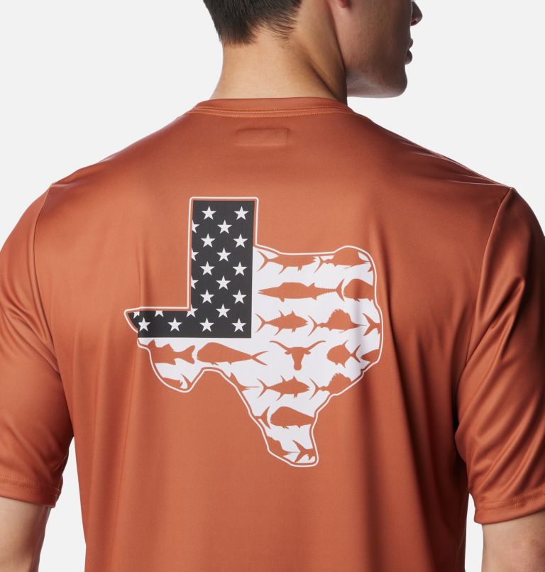 Men's Collegiate PFG Terminal Tackle Short Sleeve Shirt - Texas, Color: TEX - Cedar, image 5