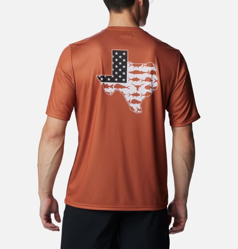 Men's Collegiate PFG Terminal Tackle Short Sleeve Shirt - Texas, Color: TEX - Cedar, image 2