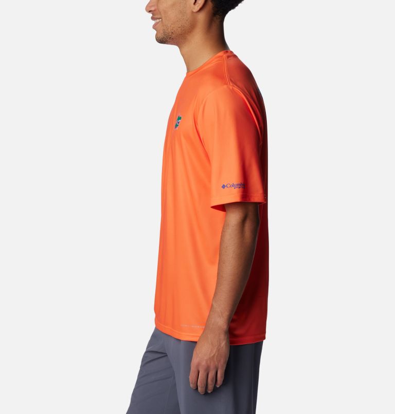 Thumbnail: Men's Collegiate PFG Terminal Tackle Short Sleeve Shirt - Florida, Color: FLA - Spark Orange, image 2