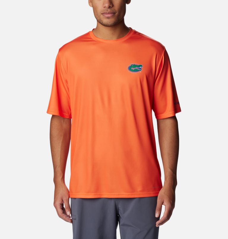 Men's Collegiate PFG Terminal Tackle Short Sleeve Shirt - Florida, Color: FLA - Spark Orange, image 1