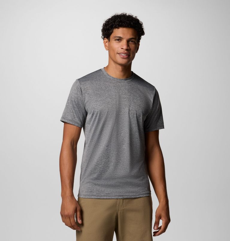 Men's Columbia Hike Technical T-Shirt, Color: Black Heather, image 1