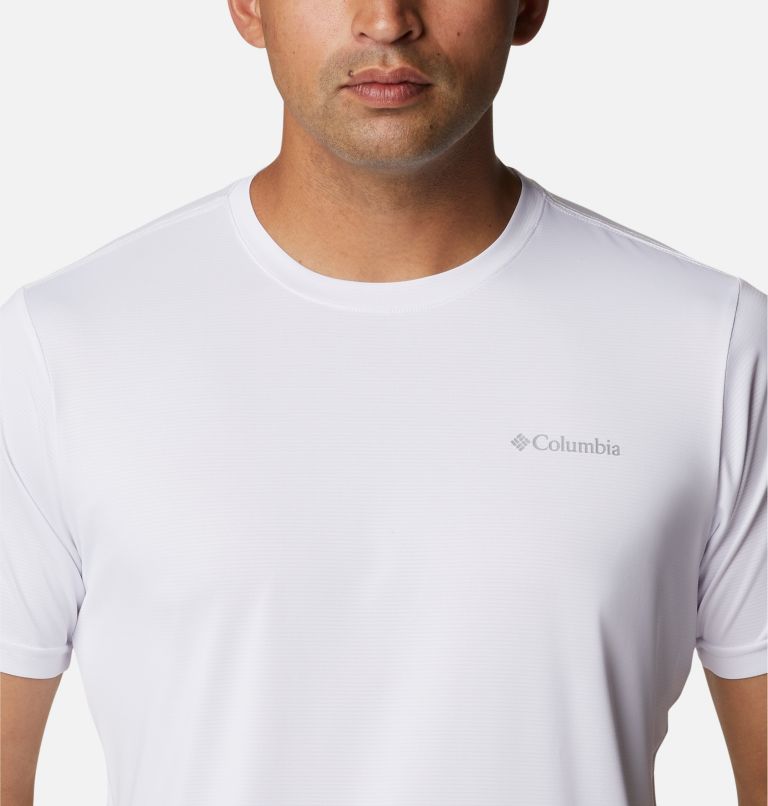 Men's Columbia Hike Crew Short Sleeve Shirt - Tall, Color: White
