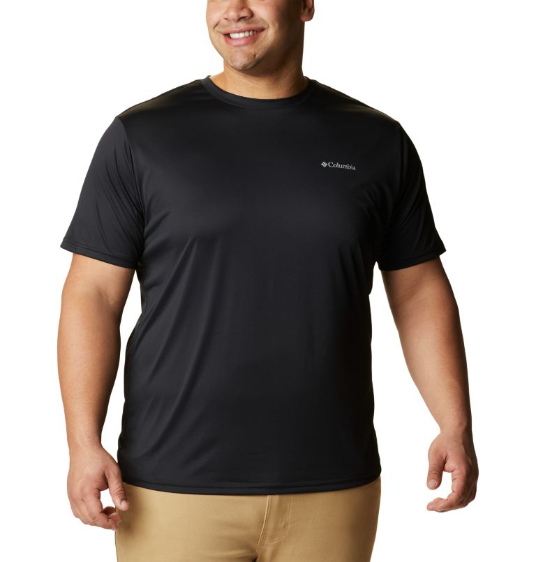 Thumbnail: Men's Columbia Hike Crew Short Sleeve Shirt - Big, Color: Black, image 1