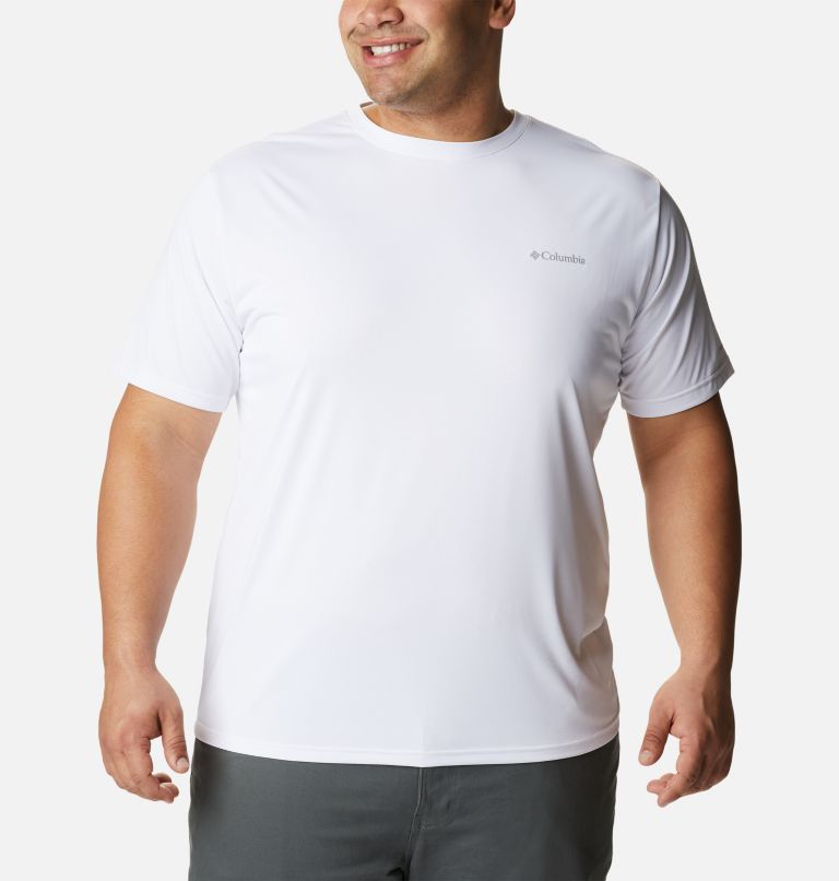 T-shirt col rond à manches courtes Columbia Hike Homme - Tailles fortes, Color: White