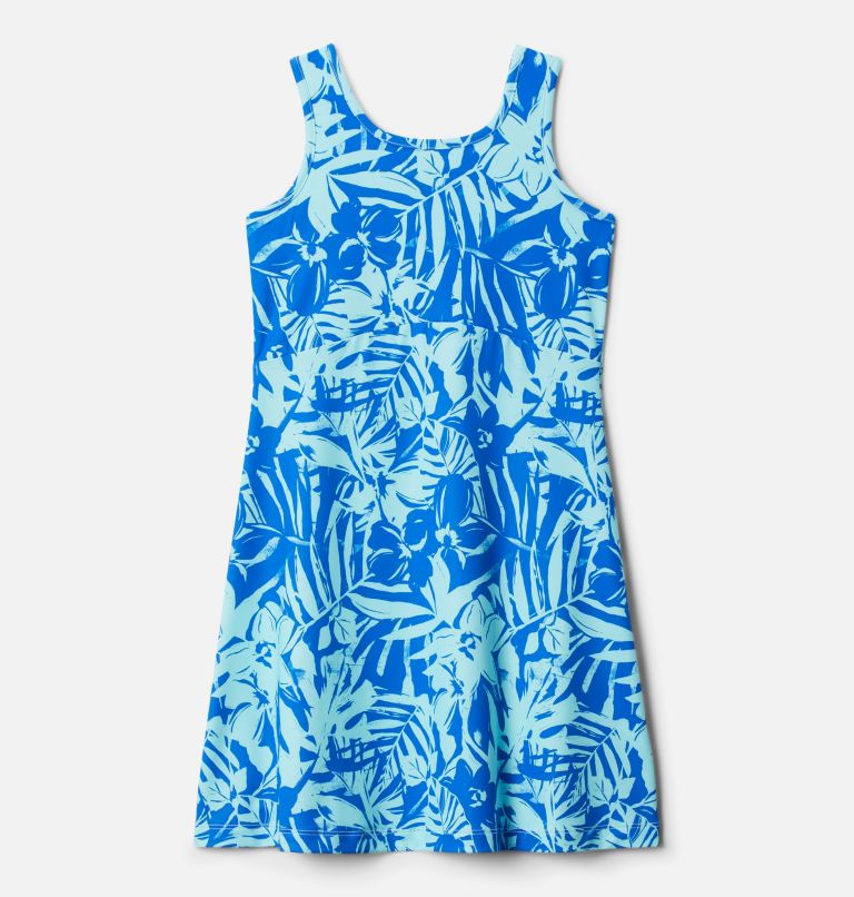 Girls' PFG Freezer Dress II, Color: Blue Macaw Palmtropics, image 1