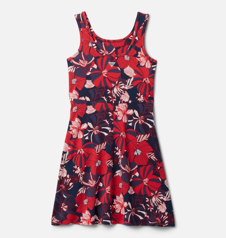 Girls' PFG Freezer Dress II, Color: Collegiate Navy Retropical, image 2