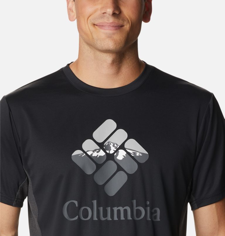 Men’s Zero Ice Cirro-Cool Technical T-Shirt, Color: Black, Hood Nightscape Graphic, image 4