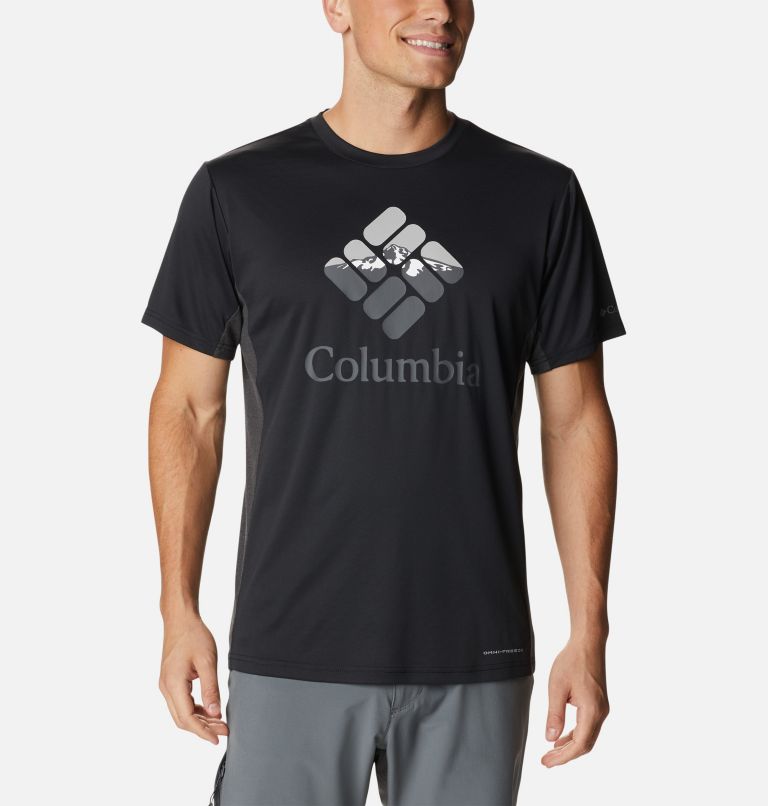 Men’s Zero Ice Cirro-Cool Technical T-Shirt, Color: Black, Hood Nightscape Graphic