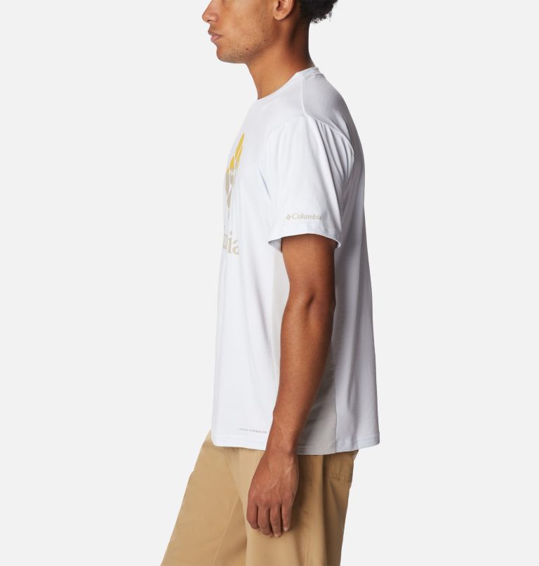 Thumbnail: Camiseta técnica Zero Ice Cirro-Cool para hombre, Color: White, Hood Nightscape Graphic, image 3