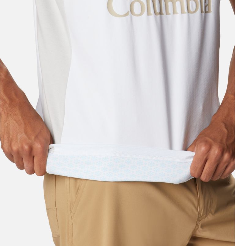 Thumbnail: Camiseta técnica Zero Ice Cirro-Cool para hombre, Color: White, Hood Nightscape Graphic, image 5