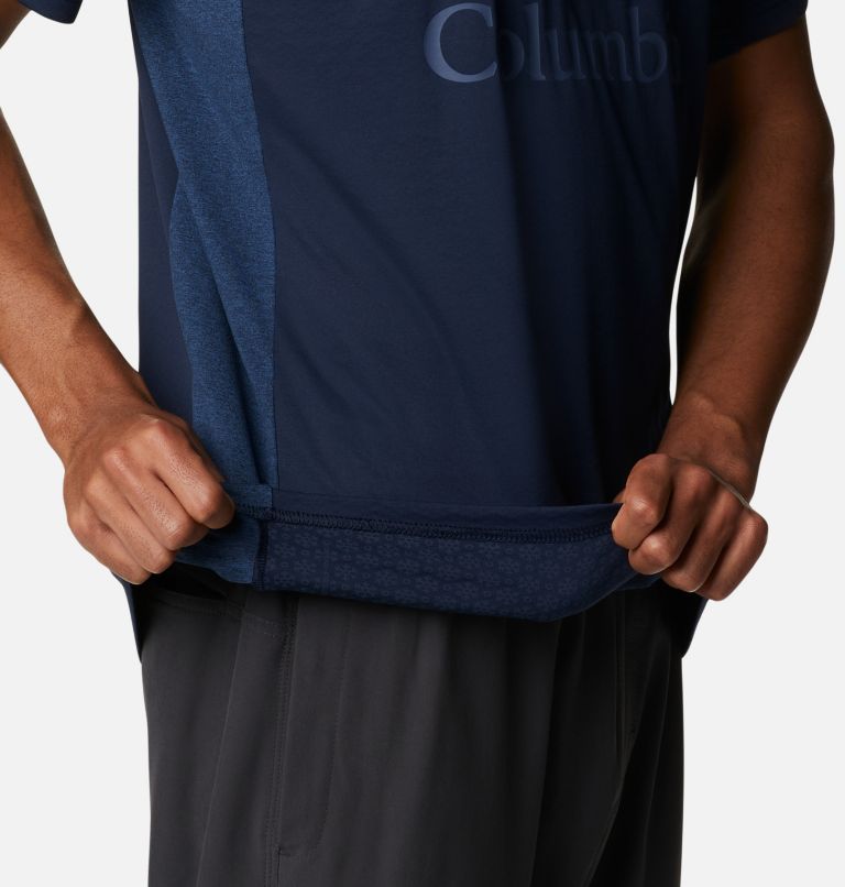 Men’s Zero Ice Cirro-Cool Technical T-Shirt, Color: Collegiate Navy, Hood Nightscape Graphic, image 5