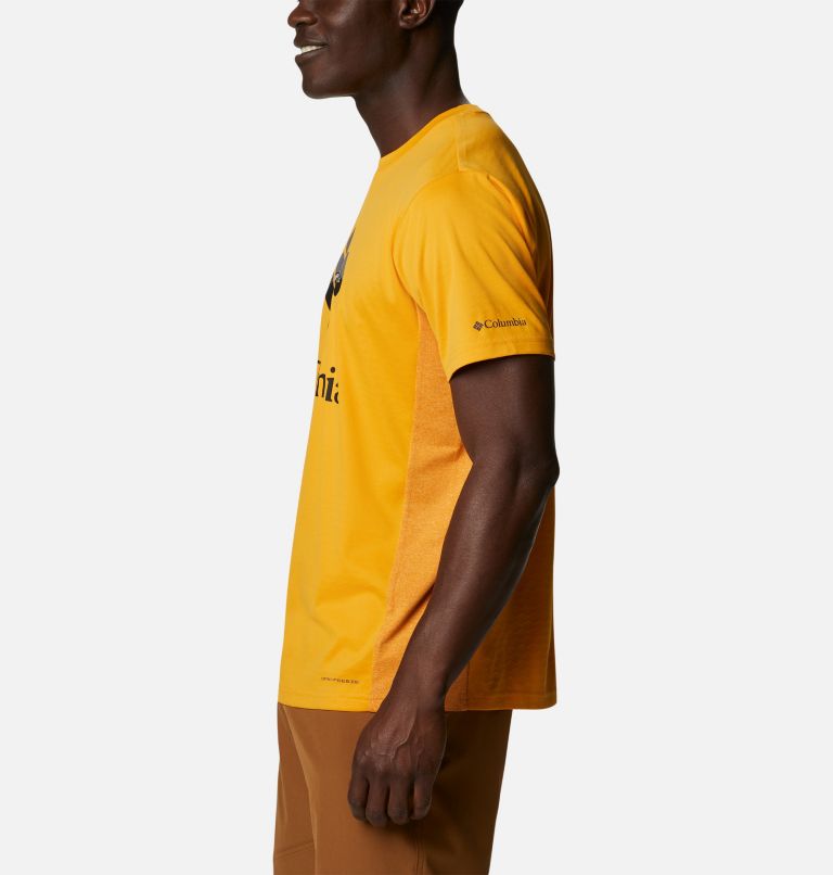 Thumbnail: Men’s Zero Ice Cirro-Cool Technical T-Shirt, Color: Mango, Hood Nightscape Graphic, image 3