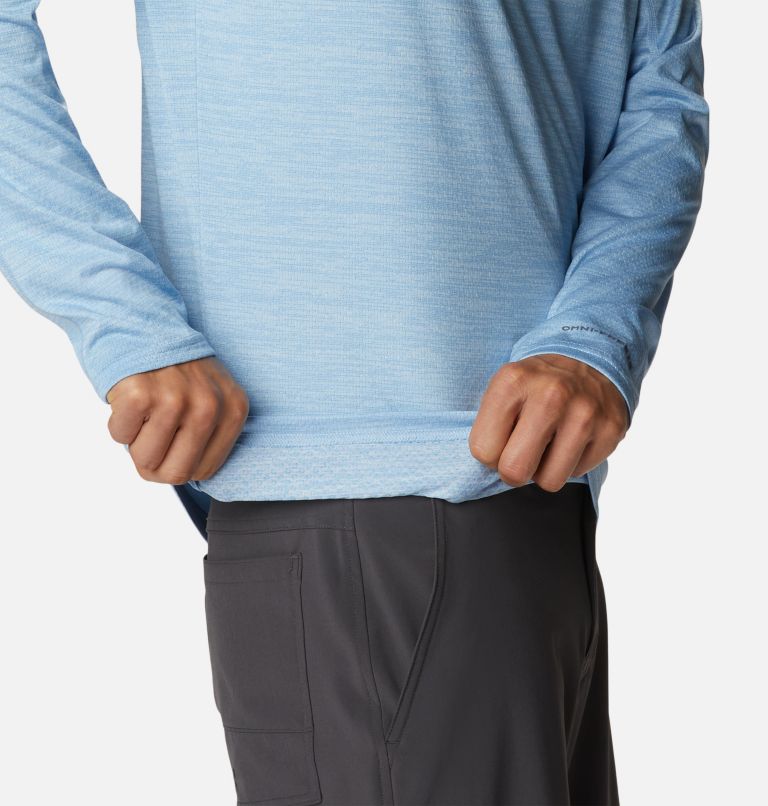 Men's Alpine Chill Zero Long Sleeve Shirt, Color: Jet Stream Heather, image 6