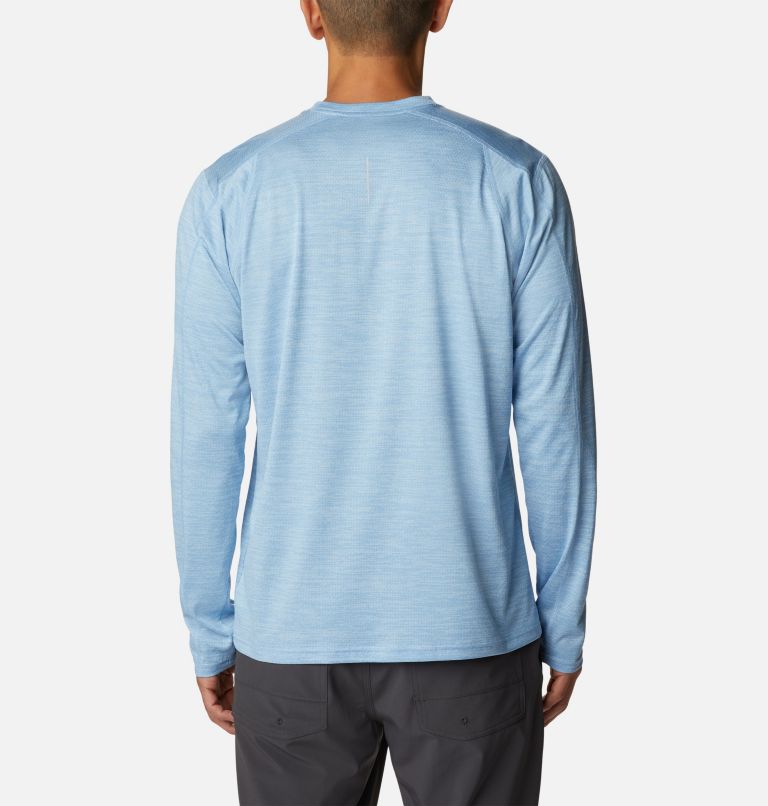 Thumbnail: Men's Alpine Chill Zero Long Sleeve Shirt, Color: Jet Stream Heather, image 2