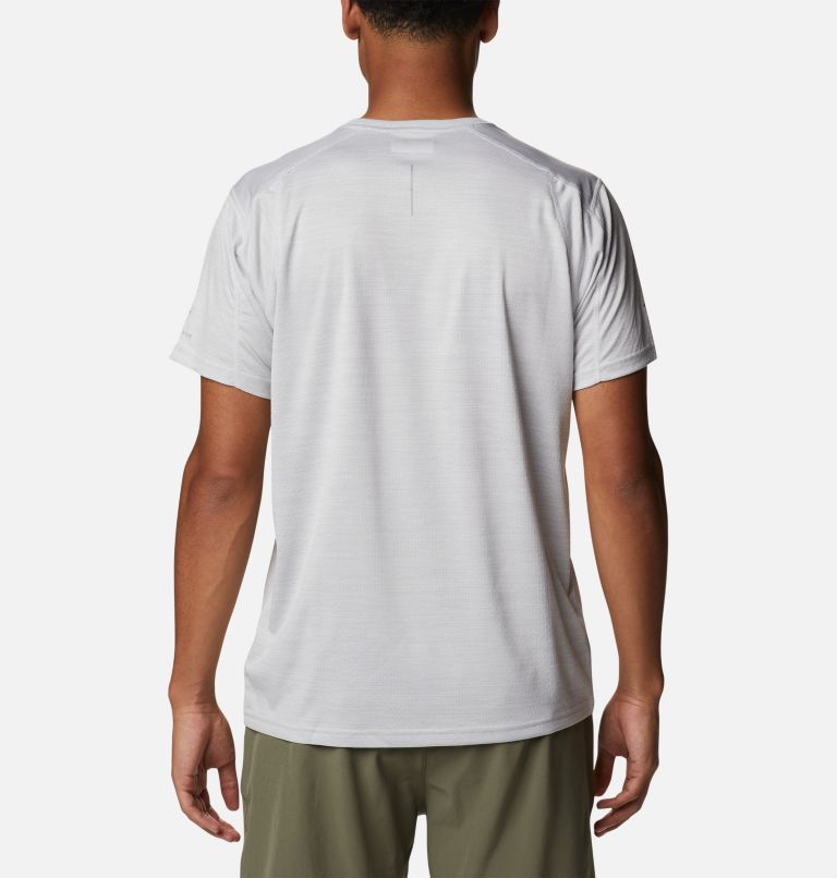 Thumbnail: Men's Alpine Chill Zero Short Sleeve Crew Shirt, Color: White Heather, image 2