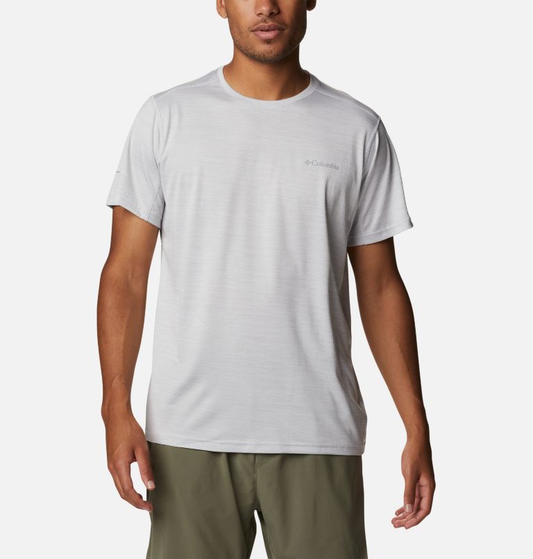 Thumbnail: Men's Alpine Chill Zero Short Sleeve Crew Shirt, Color: White Heather, image 1