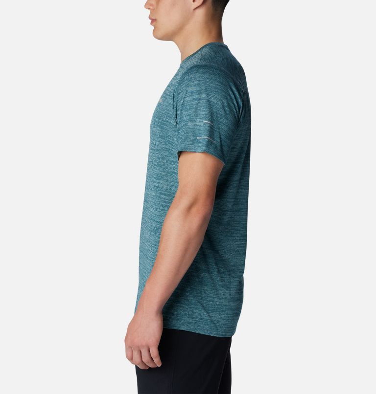Men's Alpine Chill Zero Short Sleeve Crew Shirt, Color: Cloudburst Heather, image 3