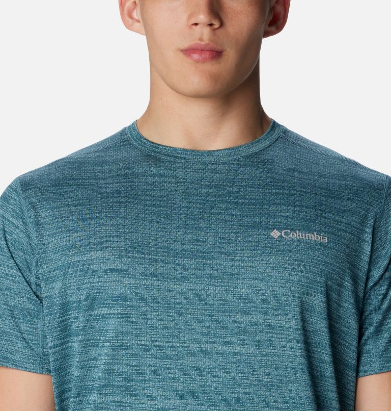 Men's Alpine Chill Zero Short Sleeve Crew Shirt, Color: Cloudburst Heather, image 4