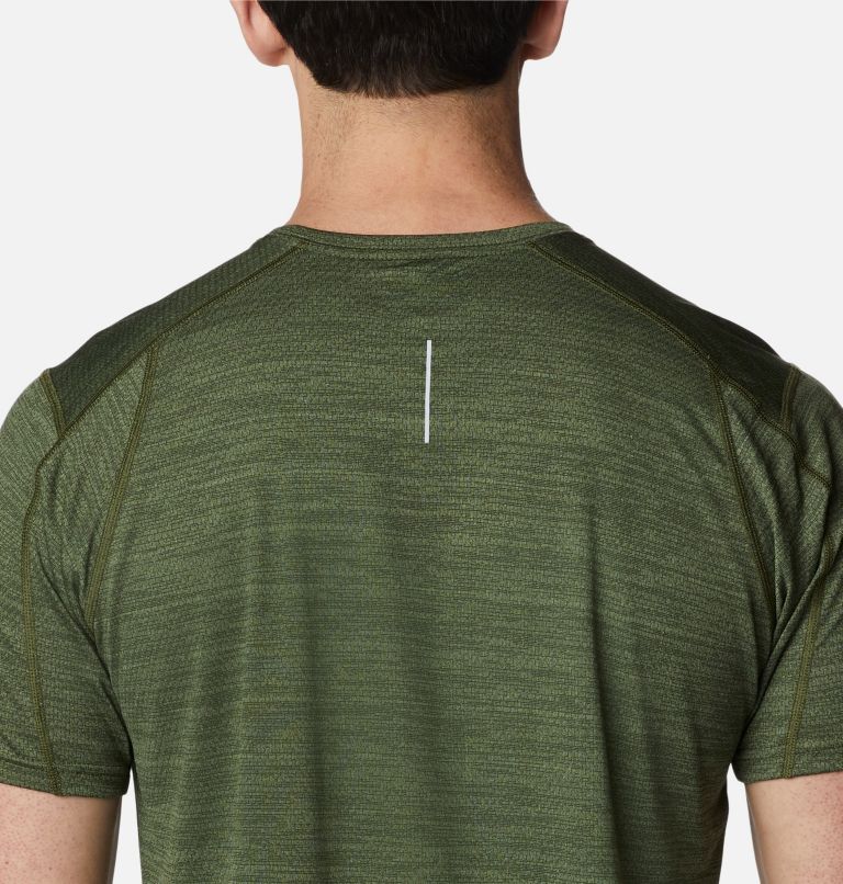 Thumbnail: Men's Alpine Chill Zero Short Sleeve Crew Shirt, Color: Surplus Green Heather, image 5
