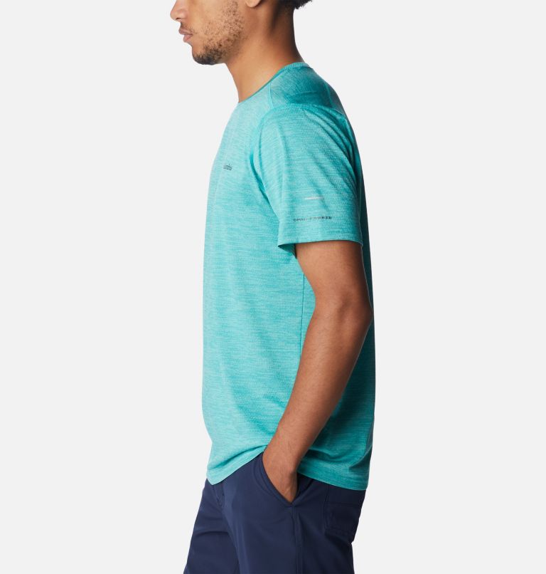 Thumbnail: T-shirt col rond à manches courtes Alpine Chill Zero Homme - Grandes tailles, Color: Bright Aqua Heather, image 3