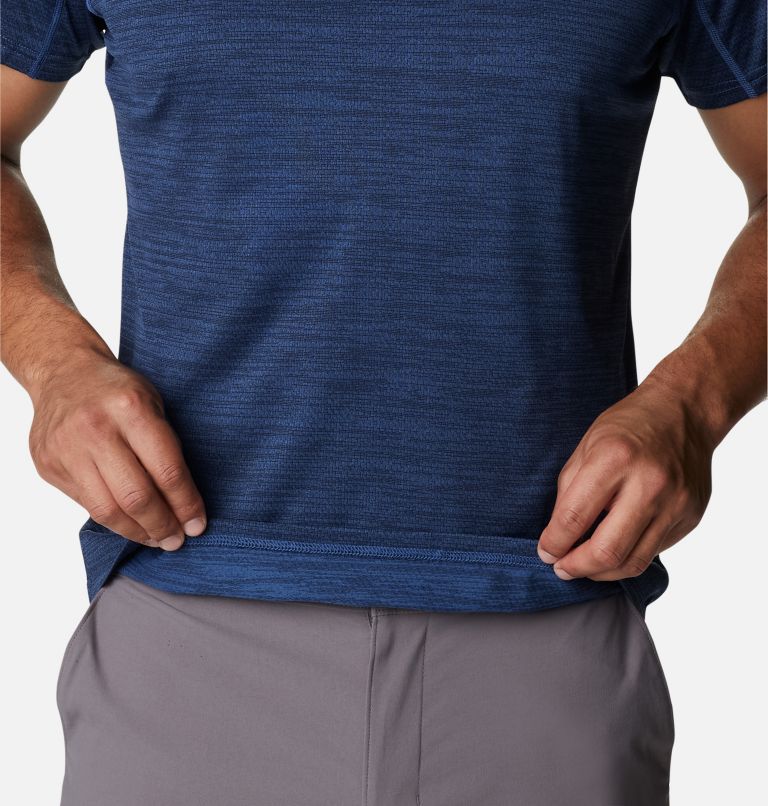 Men's Alpine Chill Zero Short Sleeve Crew Shirt, Color: Collegiate Navy Heather, image 6