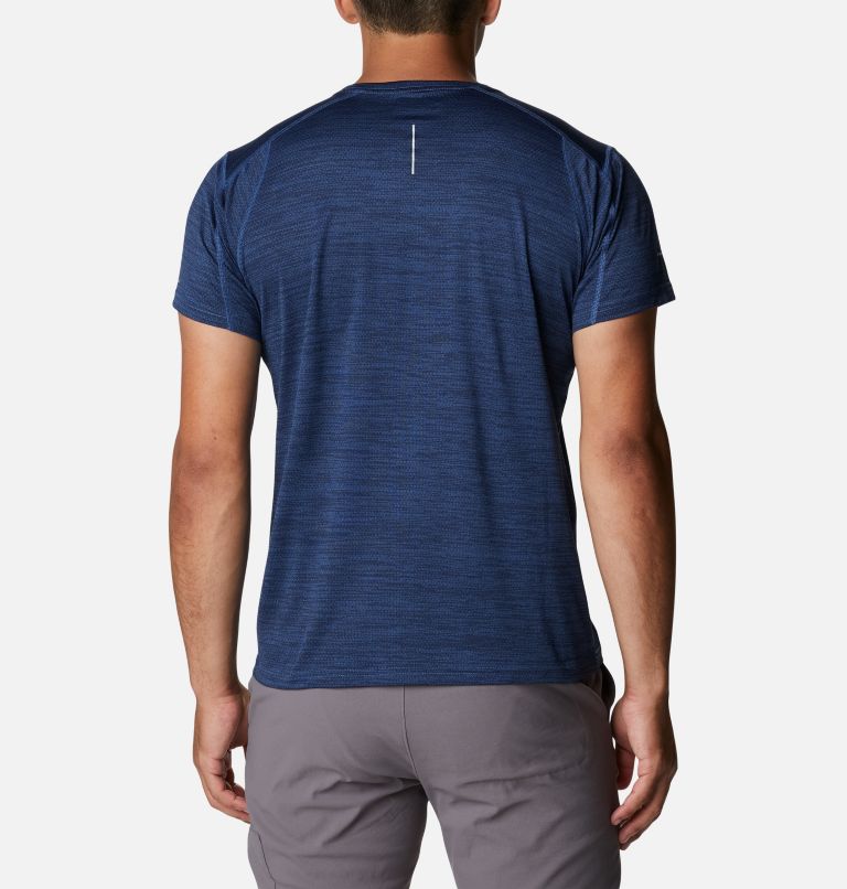 Men's Alpine Chill Zero Short Sleeve Crew Shirt, Color: Collegiate Navy Heather, image 2