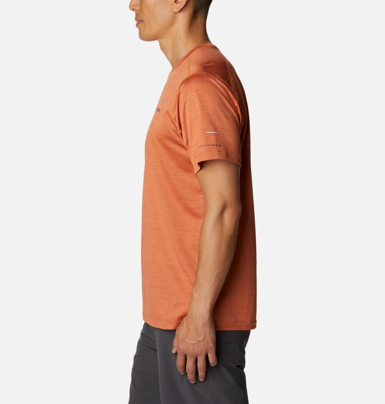 Thumbnail: Men's Alpine Chill Zero Short Sleeve Crew Shirt, Color: Desert Orange Heather, image 3