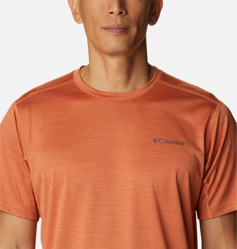 Men's Alpine Chill Zero Short Sleeve Crew Shirt, Color: Desert Orange Heather, image 4