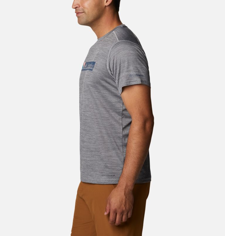 Thumbnail: T-shirt imprimé à manches courtes Alpine Chill Zero Homme, Color: Columbia Grey Hthr, Ridgescape Graphic, image 3