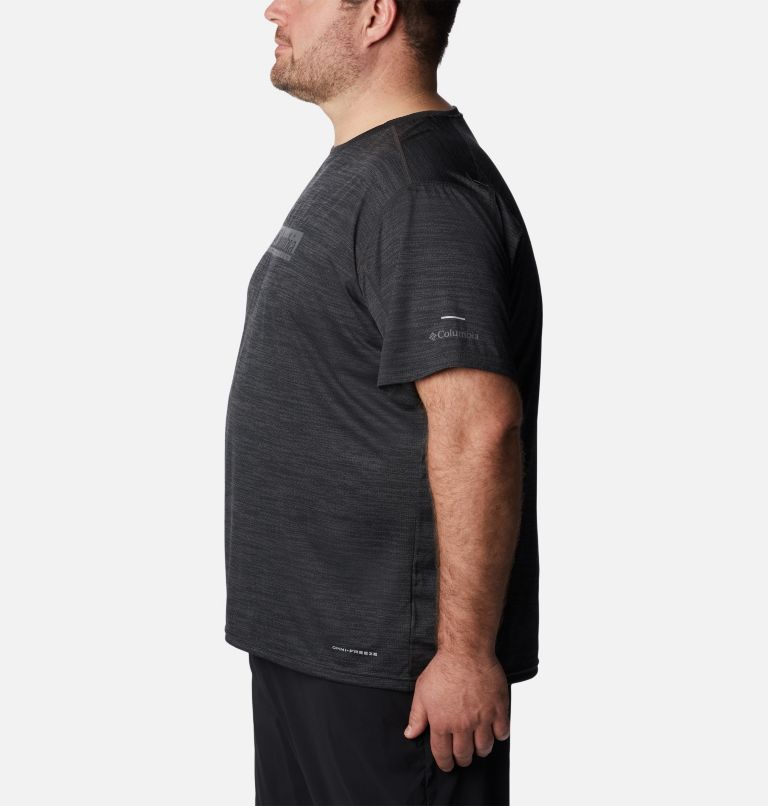T-shirt imprimé à manches courtes Alpine Chill Zero Homme - Tailles fortes, Color: Black Heather, Ridgescape Graphic