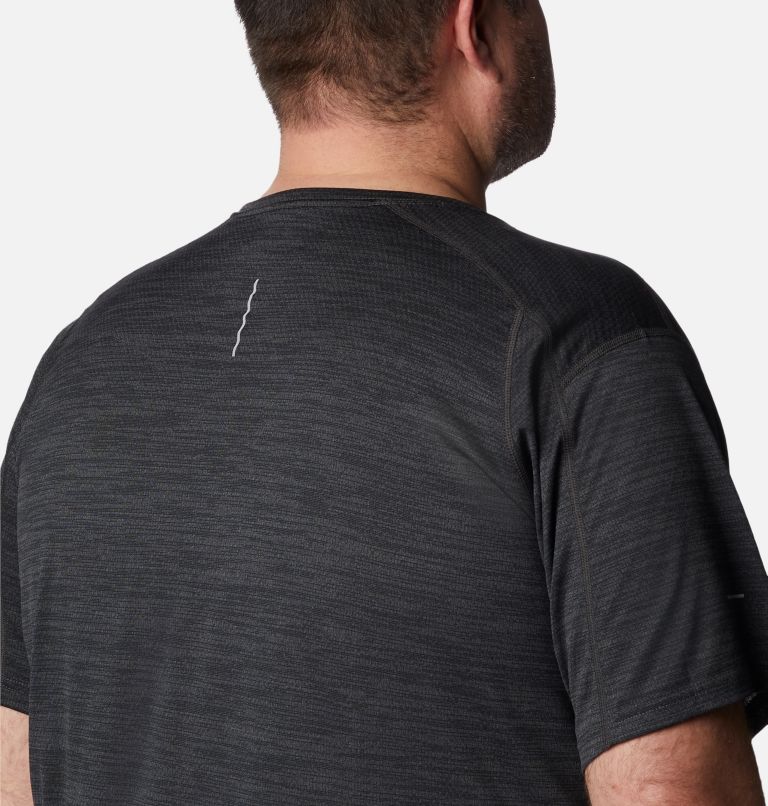 Thumbnail: Men's Alpine Chill Zero Graphic Short Sleeve Shirt - Big, Color: Black Heather, Ridgescape Graphic, image 5