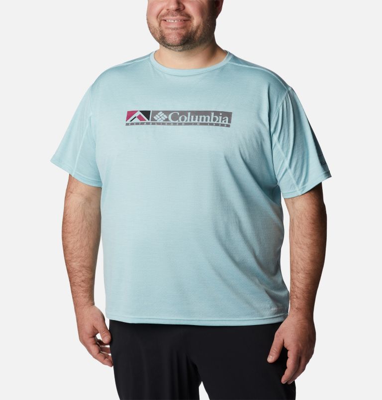 T-shirt imprimé à manches courtes Alpine Chill Zero Homme - Tailles fortes, Color: Icy Morn Heather, Ridgescape Graphic, image 1